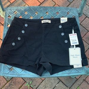 Black high waisted shorts